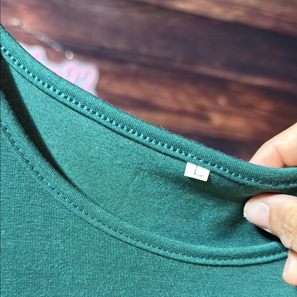 Teal Long Sleeve woman’s Amazon Dress with pockets large - Picture 5 of 6